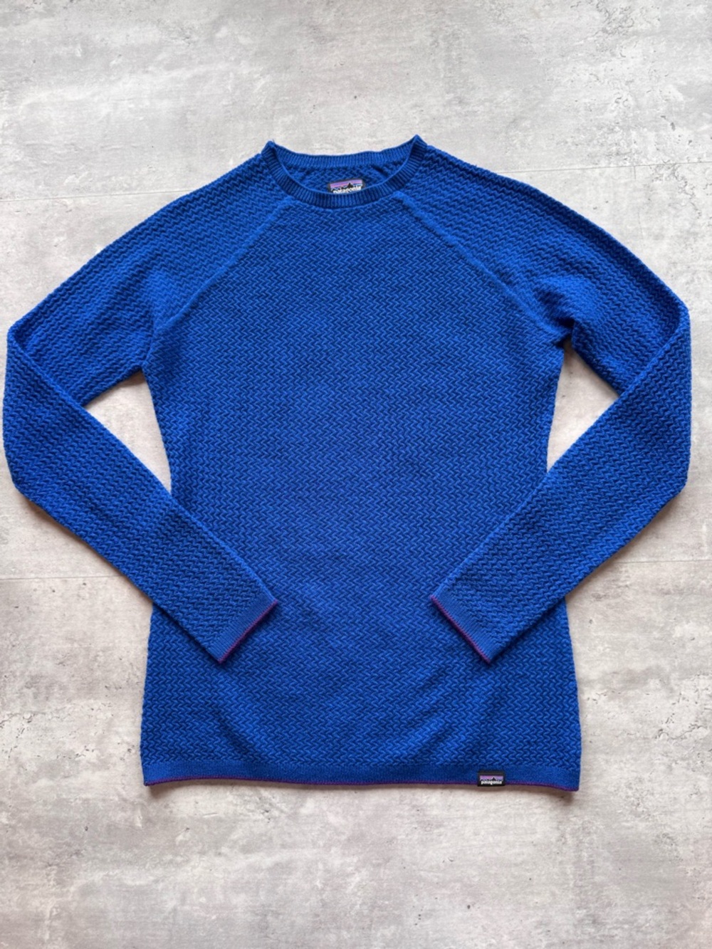 Patagonia Capilene Air Crew Wool Blend,  Viking Blue, Women’s Size Medium